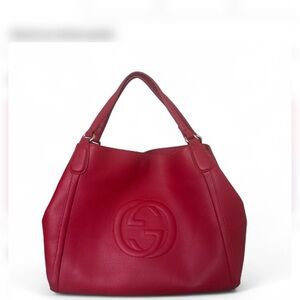 Gucci Crimson Leather Shoulder Bag